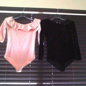 Pink and Black Forever 21 Bodysuits